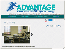Tablet Screenshot of advantagesportsmedicine.net